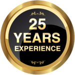 25 years experience badge