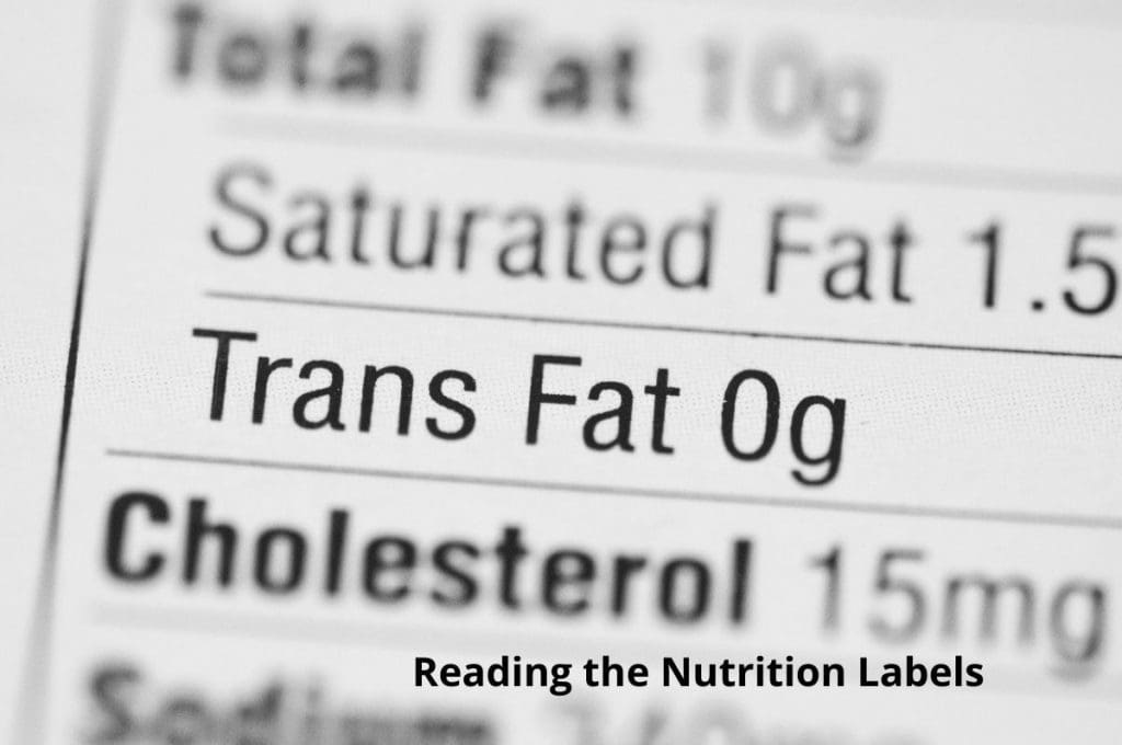 reading the nutrition labels