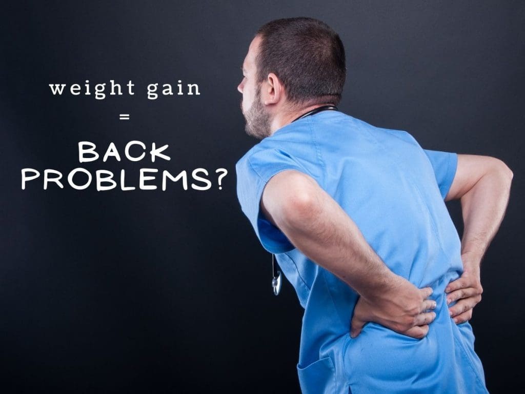 can weight gain cause back problems